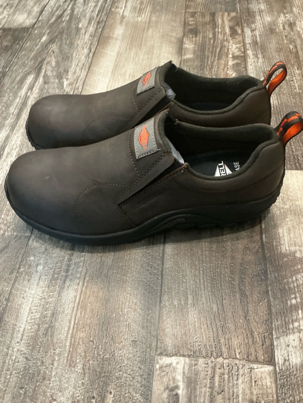 Merrell Men's Dark Brown Leather Slip-On Composite Toe Work Loafer Size 11.5 - Picture 10 of 16